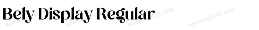 Bely Display Regular字体转换